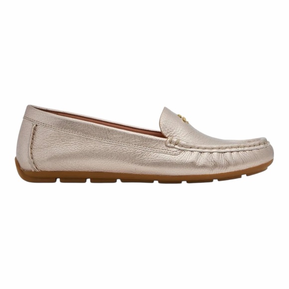 New in Box! Coach Marley Leather Driver Loafers in Champagne. Size 7.5. - Picture 3 of 12
